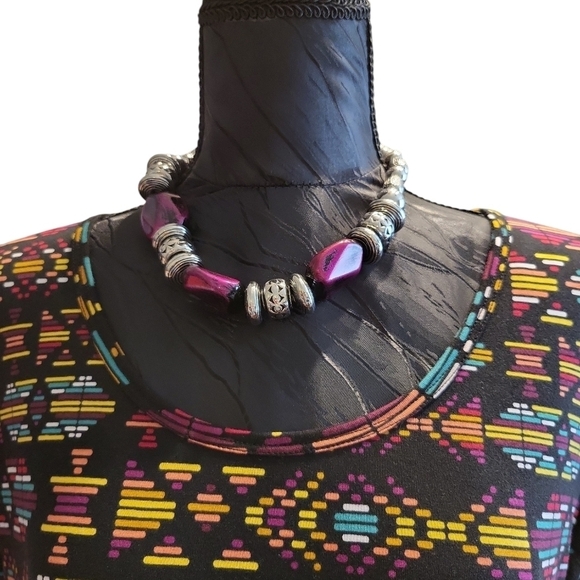 Lularoe Large stretch Women's L/S Top HI/LO - Picture 2 of 13